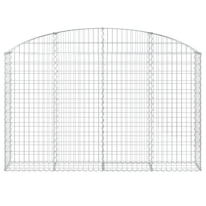 vidaXL Gabionenkorb mit hoher Wölbung 200x30x120/140 cm, verzinktes Eisen