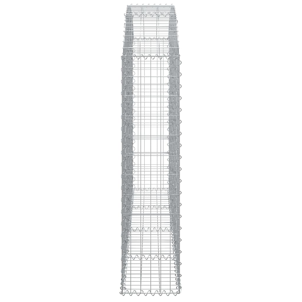 vidaXL Gabionenkorb mit hoher Wölbung 200x30x120/140 cm, verzinktes Eisen