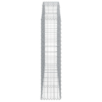 vidaXL Gabionenkorb mit hoher Wölbung 200x30x120/140 cm, verzinktes Eisen