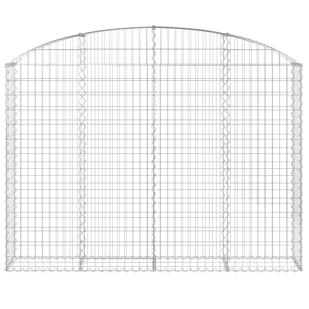 vidaXL Gabionenkorb mit Hochbogen 200x30x140/160 cm, Fer galvanisé