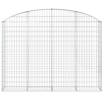 vidaXL Gabionenkorb mit Hochbogen 200x30x140/160 cm, Fer galvanisé