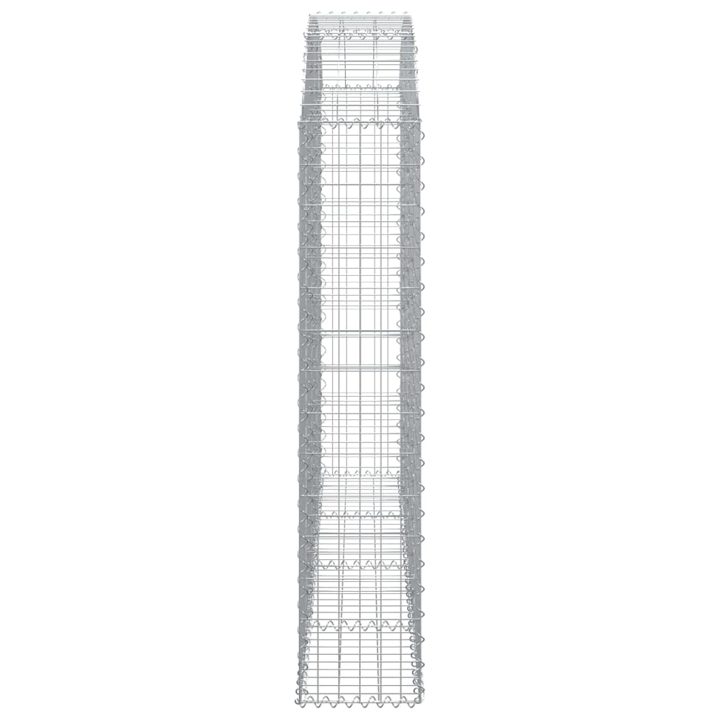 vidaXL Gabionenkorb mit Hochbogen 200x30x140/160 cm, Fer galvanisé