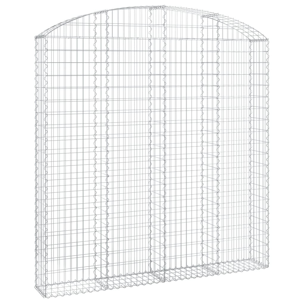 vidaXL Gabionenkorb mit hoher Wölbung 200x30x200/220 cm, verzinktes Eisen