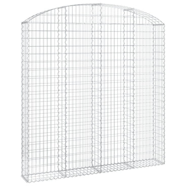 vidaXL Gabionenkorb mit hoher Wölbung 200x30x200/220 cm, verzinktes Eisen