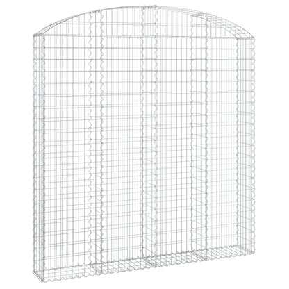 vidaXL Gabionenkorb mit hoher Wölbung 200x30x200/220 cm, verzinktes Eisen