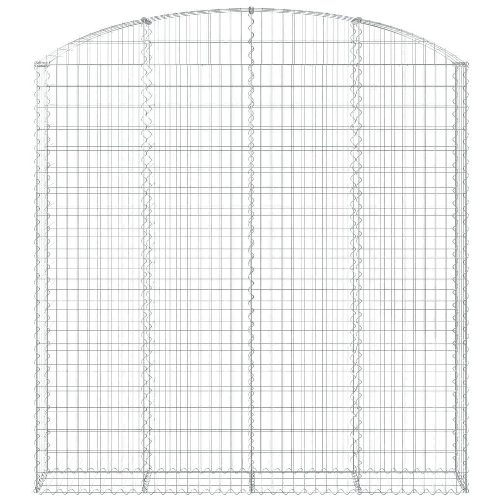 vidaXL Gabionenkorb mit hoher Wölbung 200x30x200/220 cm, verzinktes Eisen
