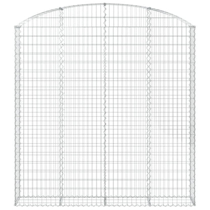 vidaXL Gabionenkorb mit hoher Wölbung 200x30x200/220 cm, verzinktes Eisen