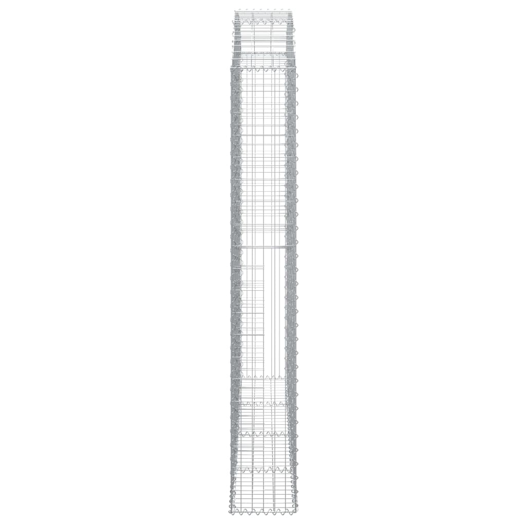 vidaXL Gabionenkorb mit hoher Wölbung 200x30x200/220 cm, verzinktes Eisen