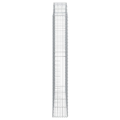 vidaXL Gabionenkorb mit hoher Wölbung 200x30x200/220 cm, verzinktes Eisen