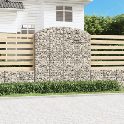 vidaXL Gabionenkorb mit hoher Wölbung 200x30x200/220 cm, verzinktes Eisen