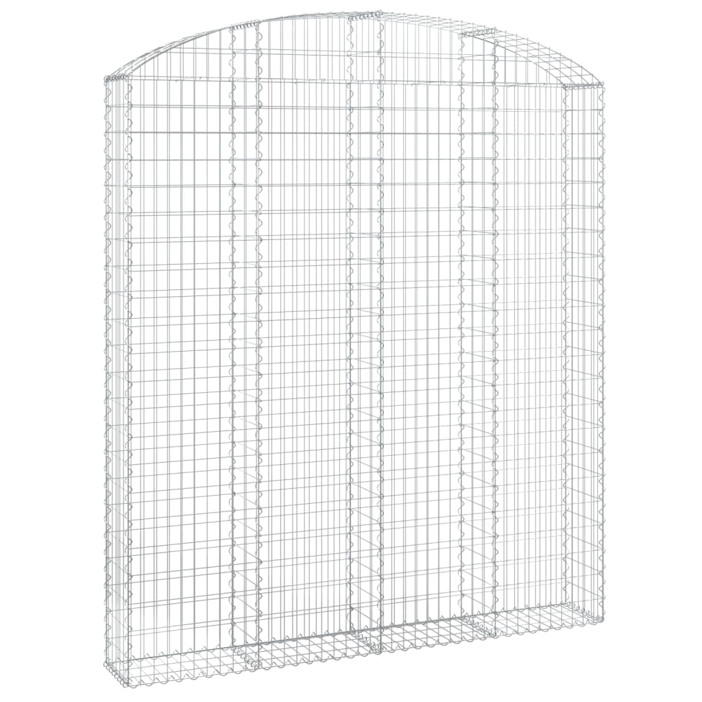 vidaXL Gabionenkorb mit Rundbogen 200x30x220/240 cm Acier galvanisé