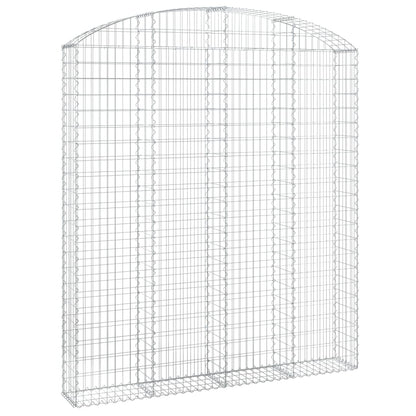 vidaXL Gabionenkorb mit Rundbogen 200x30x220/240 cm Acier galvanisé