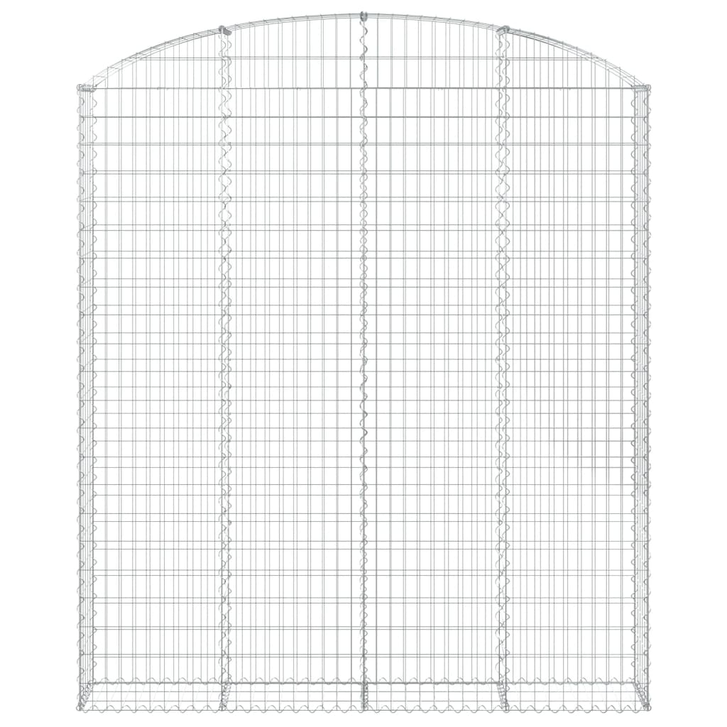 vidaXL Gabionenkorb mit Rundbogen 200x30x220/240 cm Acier galvanisé