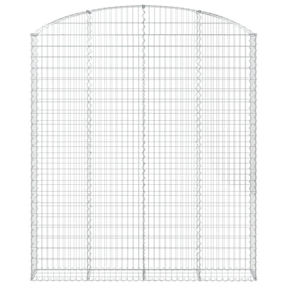 vidaXL Gabionenkorb mit Rundbogen 200x30x220/240 cm Acier galvanisé
