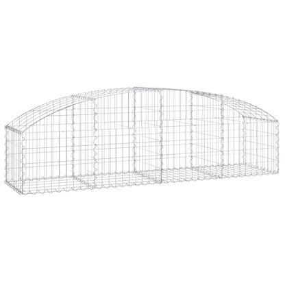 vidaXL Gabionenkorb mit Hochbogen 200 x 50 x 40/60 cm Eisen verzinkt