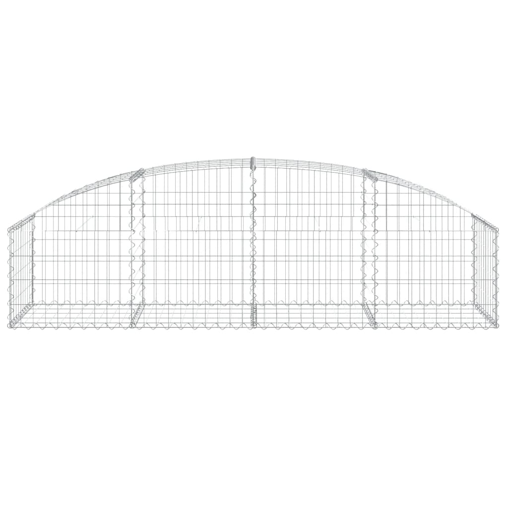 vidaXL Gabionenkorb mit Hochbogen 200 x 50 x 40/60 cm Eisen verzinkt