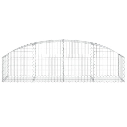 vidaXL Gabionenkorb mit Hochbogen 200 x 50 x 40/60 cm Eisen verzinkt