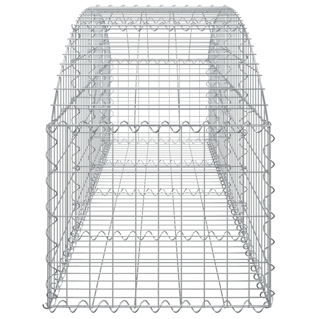 vidaXL Gabionenkorb mit Hochbogen 200 x 50 x 40/60 cm Eisen verzinkt