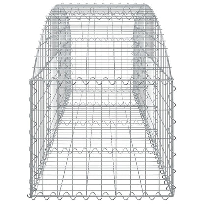 vidaXL Gabionenkorb mit Hochbogen 200 x 50 x 40/60 cm Eisen verzinkt
