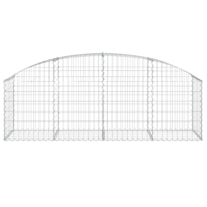 vidaXL Gabione mit Hochbogen 200x50x60/80 cm Verzinktes Eisen