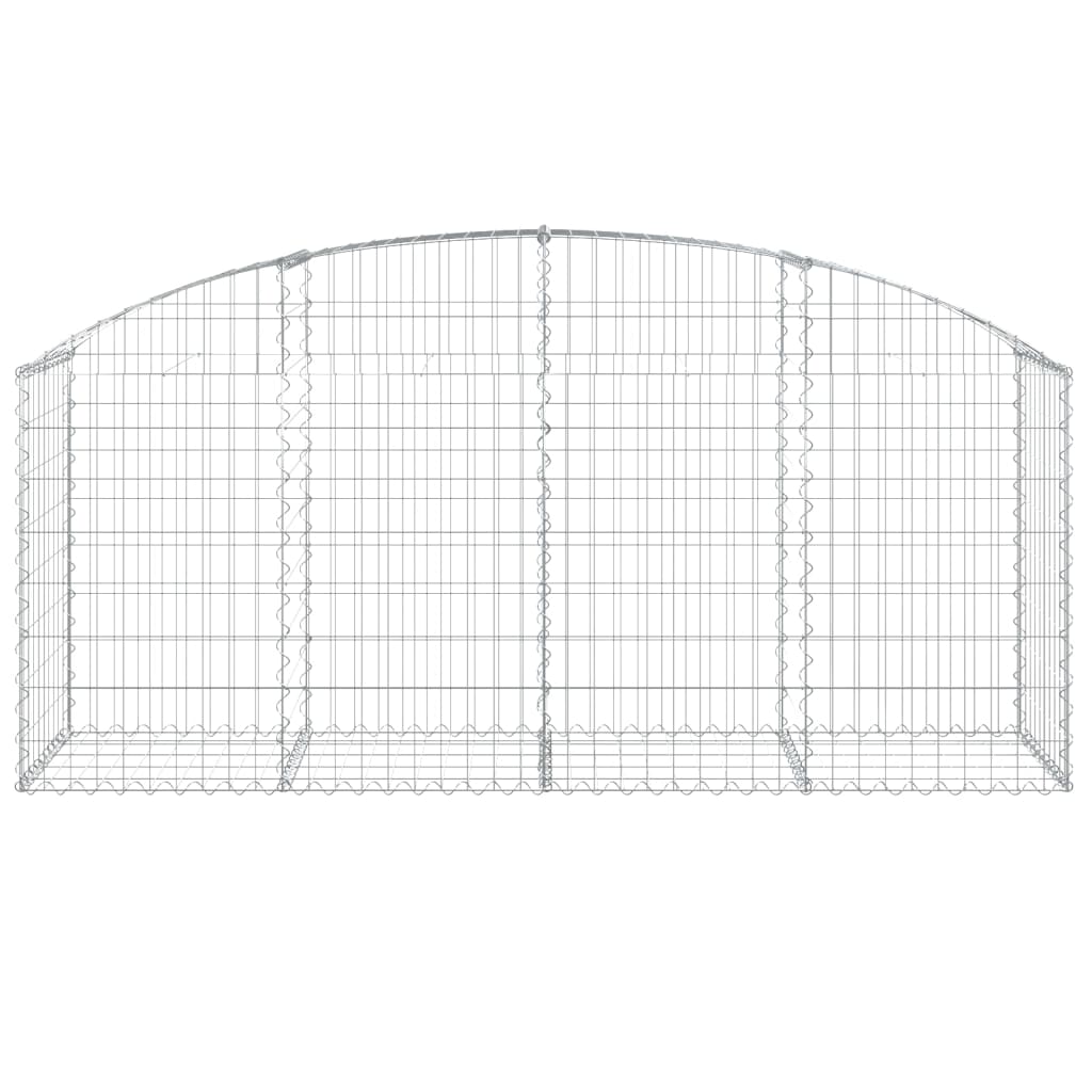 vidaXL Gabionenkorb mit Hochbogen 200x50x80/100 cm Fer galvanisé