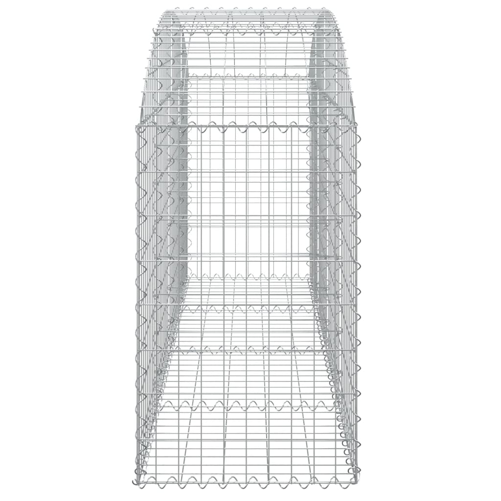vidaXL Gabionenkorb mit Hochbogen 200x50x80/100 cm Fer galvanisé