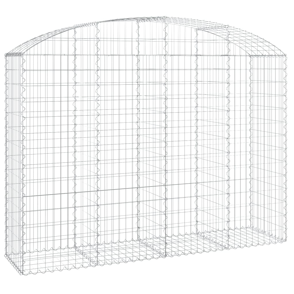vidaXL Gabionenkorb mit hoher Biegung 200x50x140/160 cm en fer galvanisé
