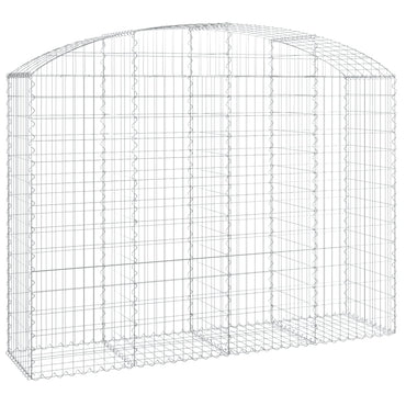vidaXL Gabionenkorb mit hoher Biegung 200x50x140/160 cm en fer galvanisé