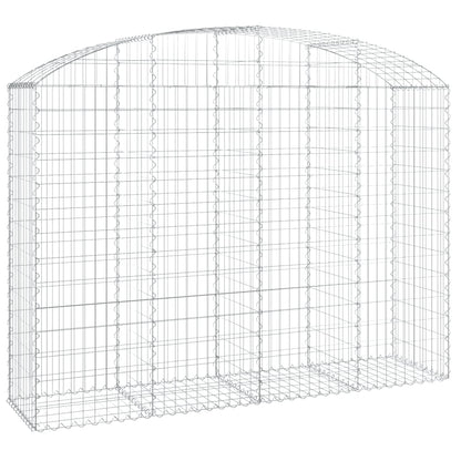 vidaXL Gabionenkorb mit hoher Biegung 200x50x140/160 cm en fer galvanisé
