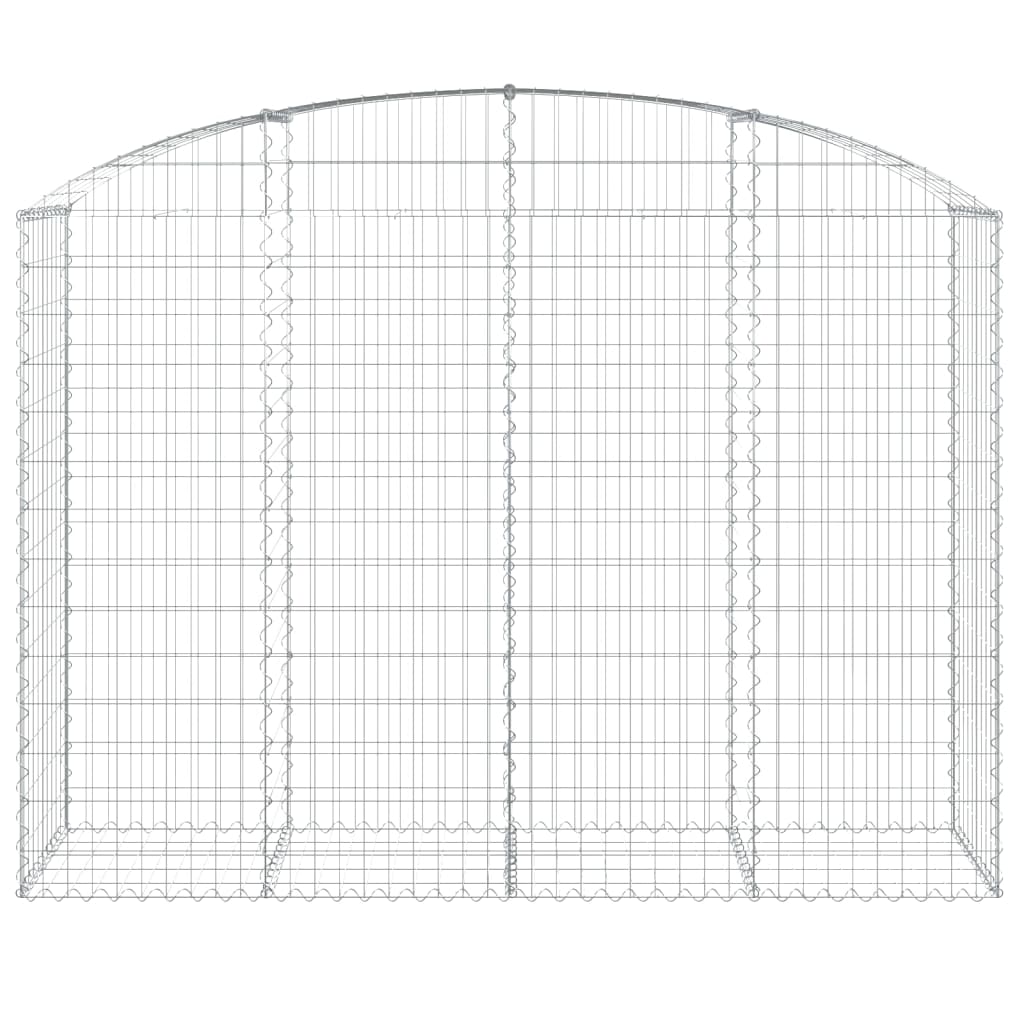 vidaXL Gabionenkorb mit hoher Biegung 200x50x140/160 cm en fer galvanisé