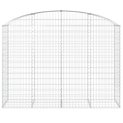 vidaXL Gabionenkorb mit hoher Biegung 200x50x140/160 cm en fer galvanisé