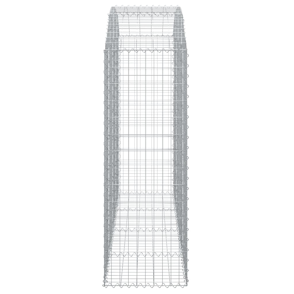 vidaXL Gabionenkorb mit hoher Biegung 200x50x140/160 cm en fer galvanisé