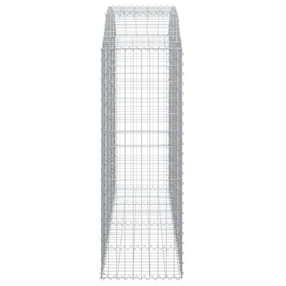 vidaXL Gabionenkorb mit hoher Biegung 200x50x140/160 cm en fer galvanisé