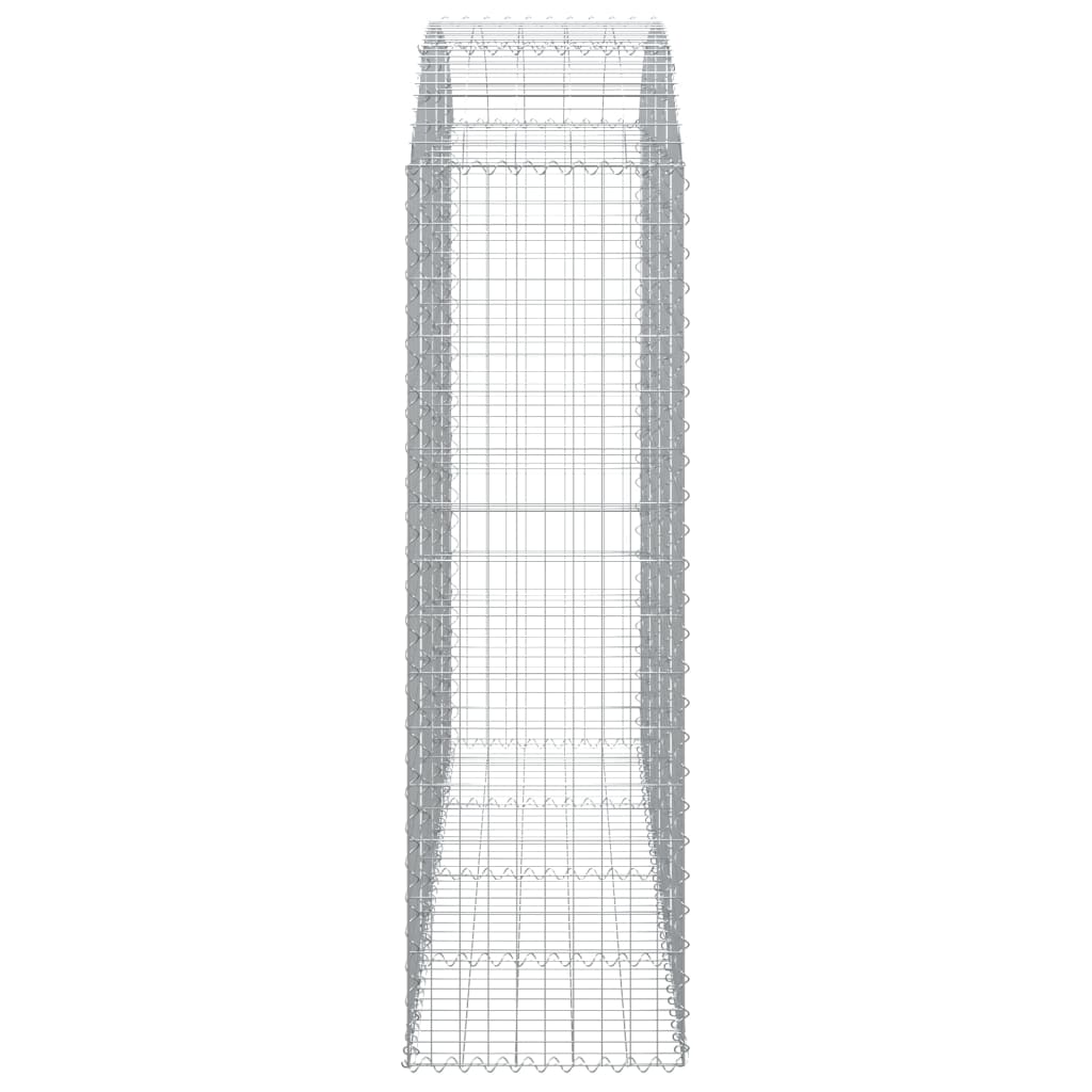 vidaXL Gabione mit Hochbogen 200x50x160/180 cm Verzinktes Eisen