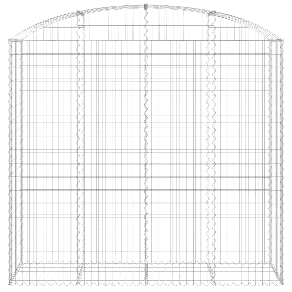 vidaXL Gabionenkorb mit Rundbogen 200x50x180/200 cm Fer galvanisé