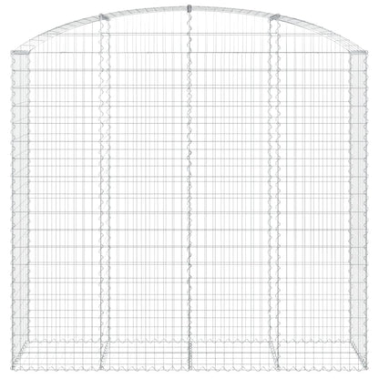 vidaXL Gabionenkorb mit Rundbogen 200x50x180/200 cm Fer galvanisé