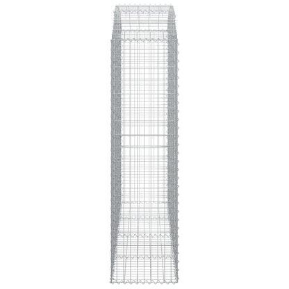 vidaXL Gabionenkorb mit Rundbogen 200x50x180/200 cm Fer galvanisé