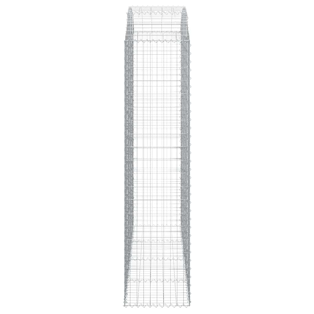 vidaXL Gabione mit Hochbogen 200x50x200/220 cm Verzinktes Eisen