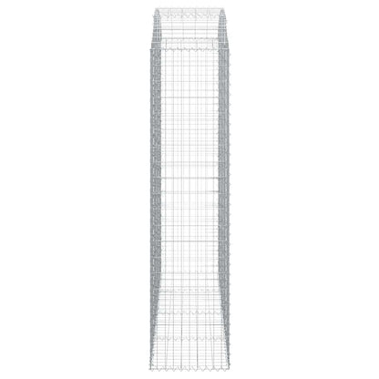 vidaXL Gabione mit Hochbogen 200x50x200/220 cm Verzinktes Eisen
