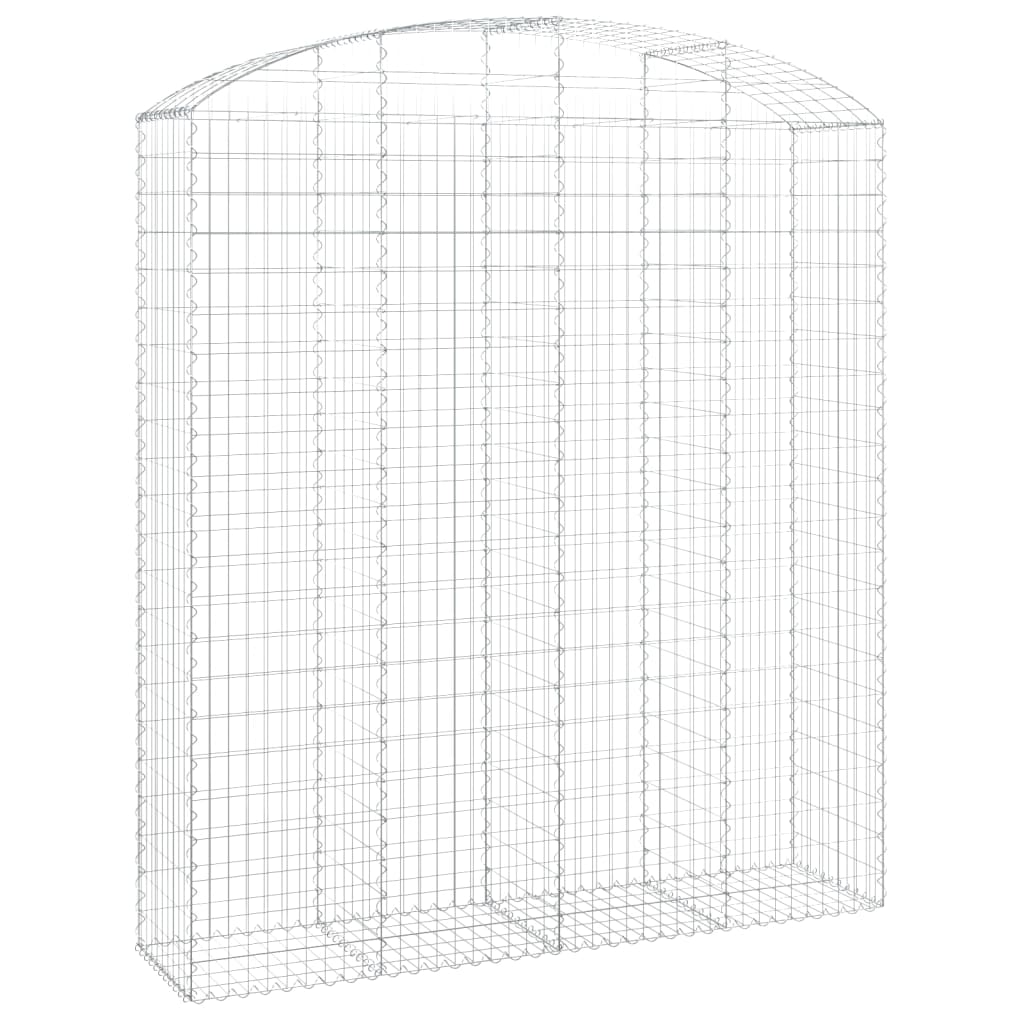 vidaXL Gabion avec arche haute 200x50x220/240 cm Fer galvanisé