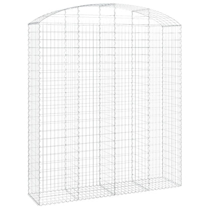 vidaXL Gabion avec arche haute 200x50x220/240 cm Fer galvanisé