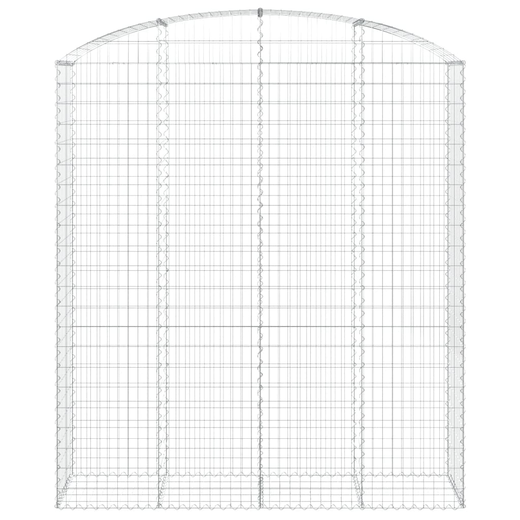 vidaXL Gabion avec arche haute 200x50x220/240 cm Fer galvanisé