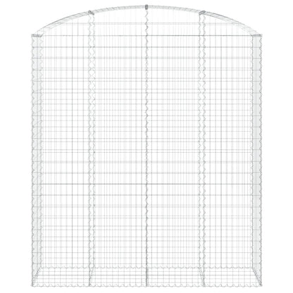 vidaXL Gabion avec arche haute 200x50x220/240 cm Fer galvanisé