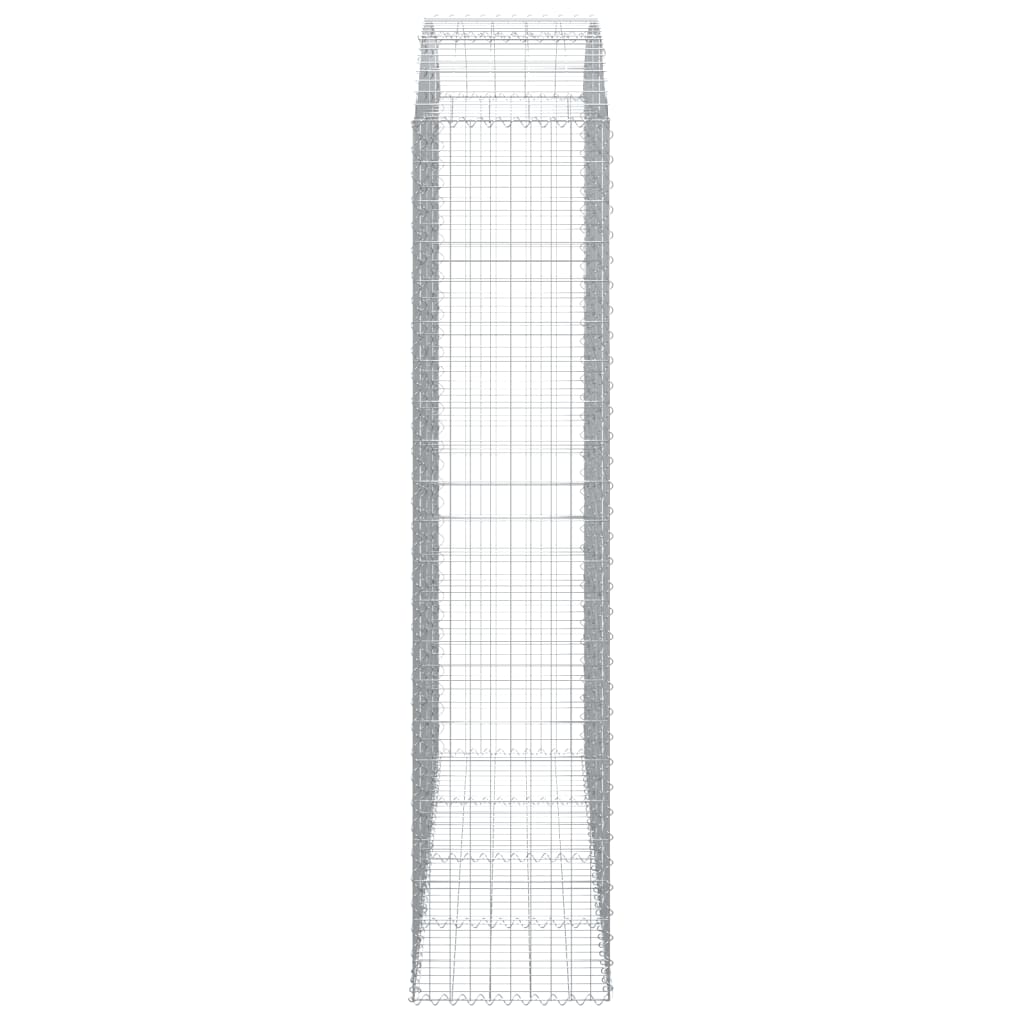 vidaXL Gabion avec arche haute 200x50x220/240 cm Fer galvanisé