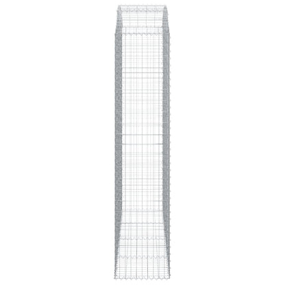 vidaXL Gabion avec arche haute 200x50x220/240 cm Fer galvanisé