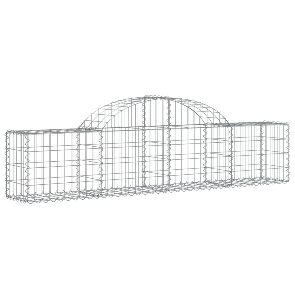 vidaXL Gabionenkorb mit Hochbogen 200x30x40/60 cm Fer galvanisé