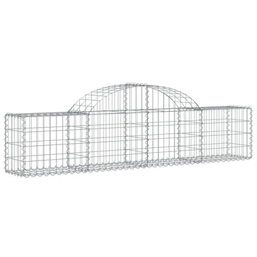 vidaXL Gabionenkorb mit Hochbogen 200x30x40/60 cm Fer galvanisé