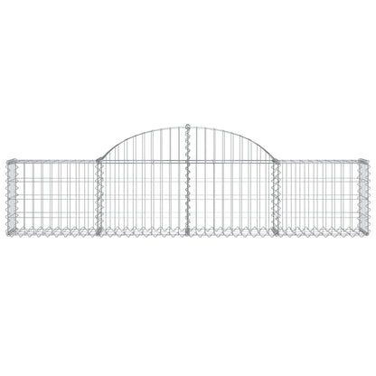 vidaXL Gabionenkorb mit Hochbogen 200x30x40/60 cm Fer galvanisé