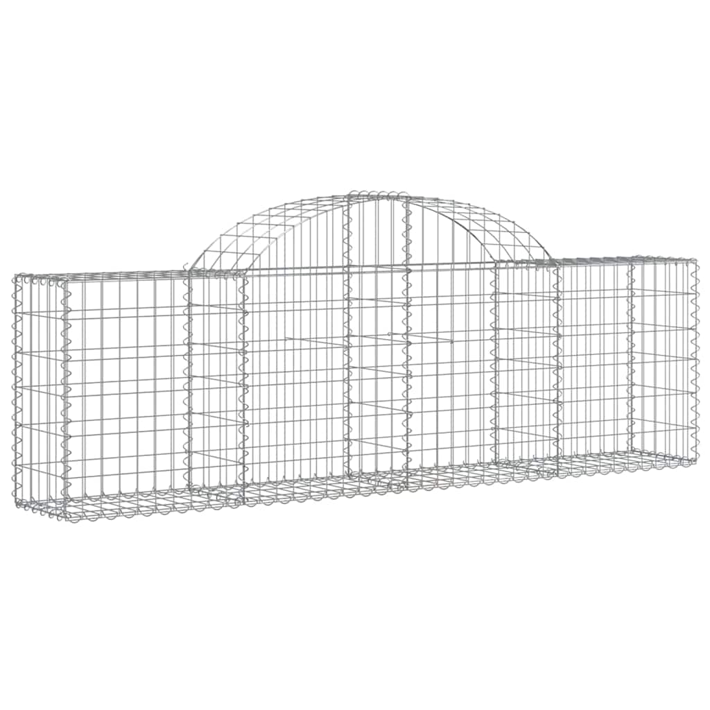 vidaXL Gabionen-Hochbeet 200x30x60/80 cm Acier galvanisé