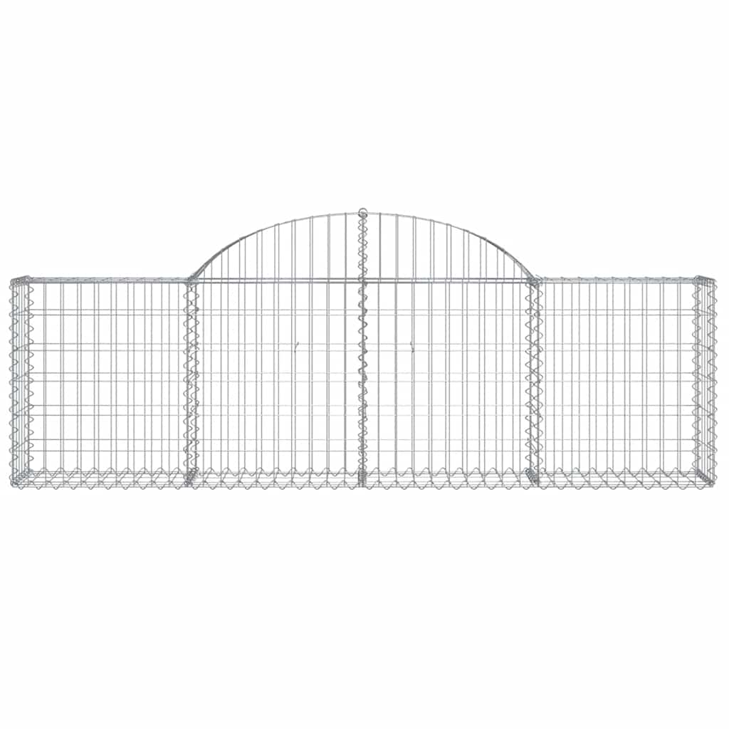 vidaXL Gabionen-Hochbeet 200x30x60/80 cm Acier galvanisé